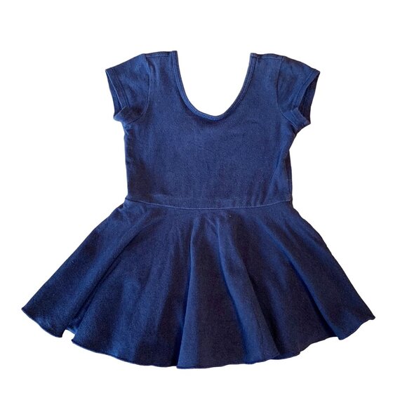 ALICE + AMES Blue Skirted Ballet Leotard Girls 4-5 5T Navy Dance Twirl Leo Girl - Picture 1 of 6
